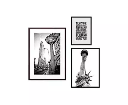Набор постеров Нью-Йорк №30 (Белый)