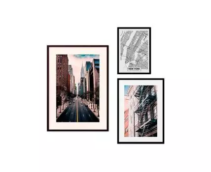 Набор постеров Нью-Йорк №34 (Зеленый)