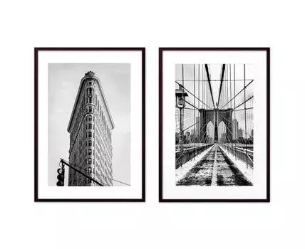 Набор постеров Нью-Йорк №4 (Белый)