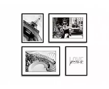 Набор постеров Одри Хепберн №3 (Белый)