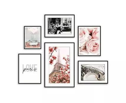 Набор постеров Одри Хепберн №4 (Белый)