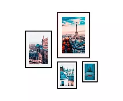 Набор постеров Париж №106 (Голубой)