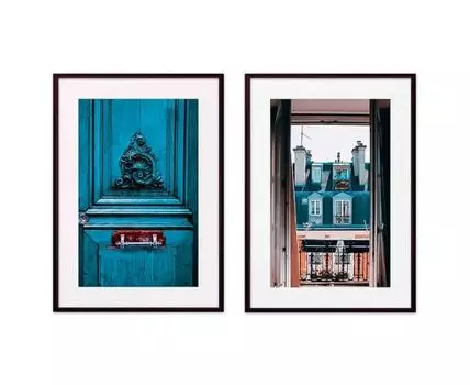 Набор постеров Париж №10 (Голубой)