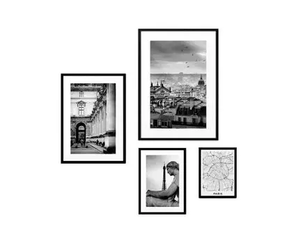Набор постеров Париж №110 (Белый)