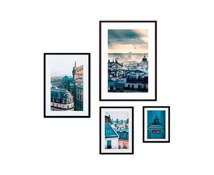 Набор постеров Париж №113 (Голубой)