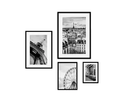 Набор постеров Париж №115 (Белый)