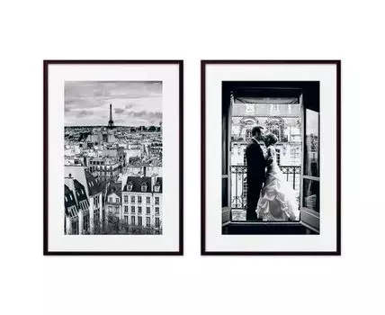 Набор постеров Париж №12 (Белый)