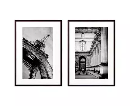 Набор постеров Париж №18 (Белый)
