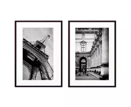 Набор постеров Париж №18 (Белый)