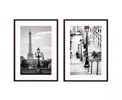 Набор постеров Париж №20 (Белый)