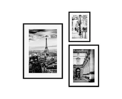 Набор постеров Париж №24 (Белый)