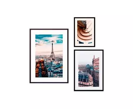 Набор постеров Париж №29 (Голубой)