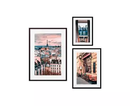 Набор постеров Париж №31 (Красный)