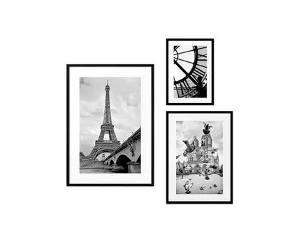 Набор постеров Париж №34 (Белый)