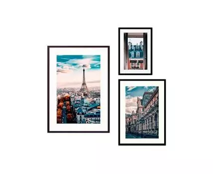 Набор постеров Париж №38 (Голубой)