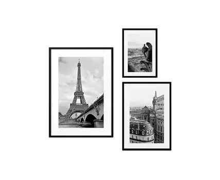 Набор постеров Париж №39 (Белый)