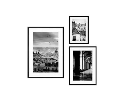 Набор постеров Париж №42 (Белый)