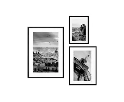 Набор постеров Париж №43 (Белый)