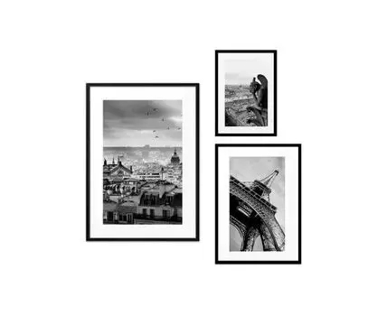 Набор постеров Париж №43 (Белый)