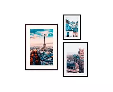 Набор постеров Париж №54 (Голубой)