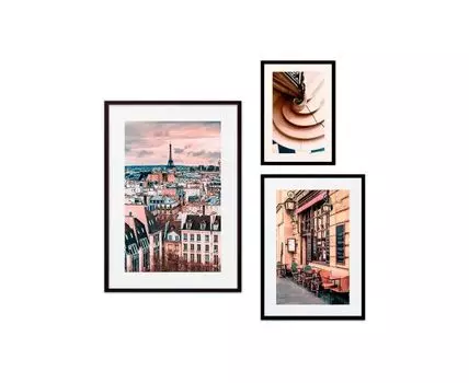 Набор постеров Париж №55 (Бежевый)