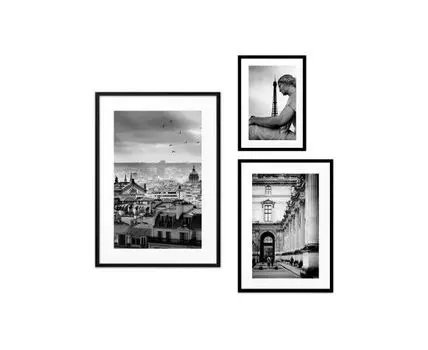 Набор постеров Париж №59 (Белый)