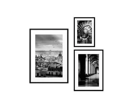 Набор постеров Париж №61 (Белый)