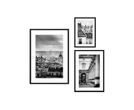 Набор постеров Париж №65 (Белый)