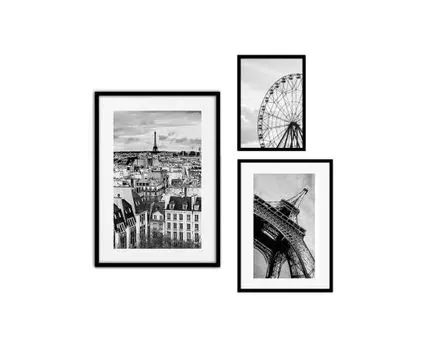Набор постеров Париж №67 (Белый)