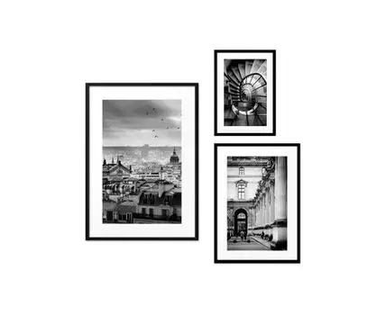 Набор постеров Париж №70 (Белый)