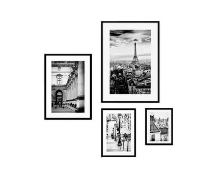 Набор постеров Париж №76 (Белый)
