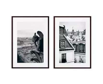 Набор постеров Париж №7 (Белый)