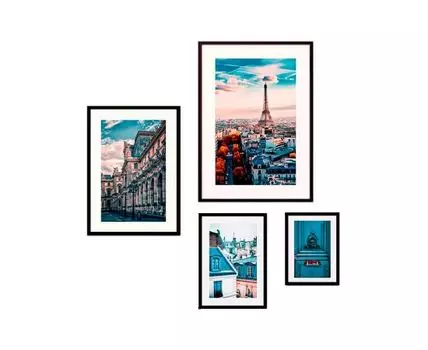 Набор постеров Париж №83 (Голубой)