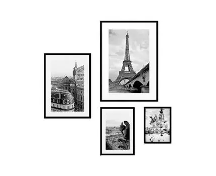 Набор постеров Париж №91 (Белый)
