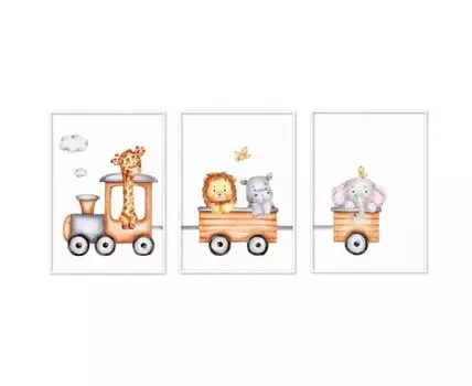 Набор постеров Паровозик №3