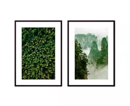 Набор постеров Природа №11 (Зеленый)