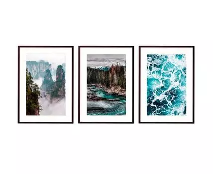 Набор постеров Природа №139 (Голубой)