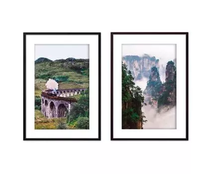 Набор постеров Природа №14 (Голубой)