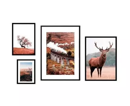 Набор постеров Природа №195 (Красный)