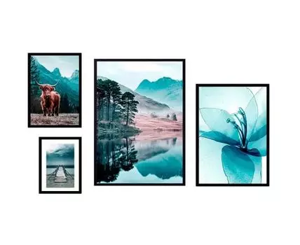 Набор постеров Природа №216 (Голубой)