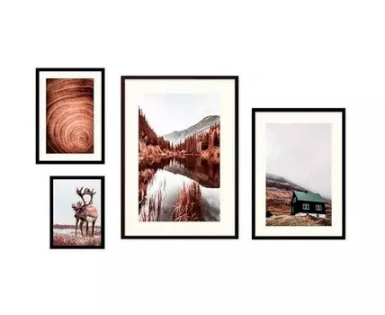 Набор постеров Природа №224 (Коричневый)