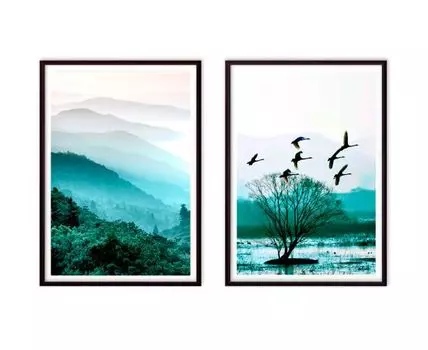 Набор постеров Природа №228 (Зеленый)