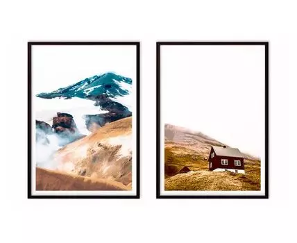 Набор постеров Природа №233 (Бежевый)