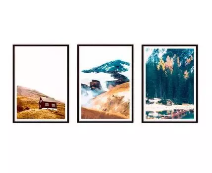 Набор постеров Природа №234 (Бежевый)