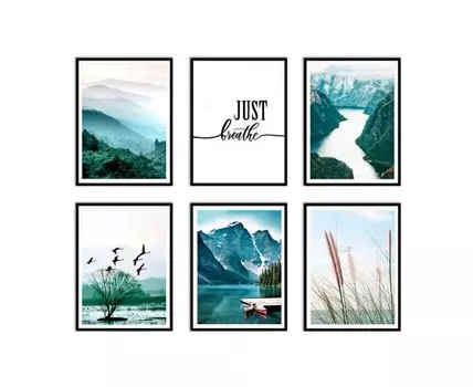 Набор постеров Природа №237 (Голубой)