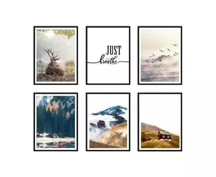 Набор постеров Природа №238 (Бежевый)