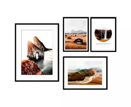 Набор постеров Природа №242 (Красный)