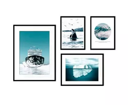 Набор постеров Природа №244 (Голубой)