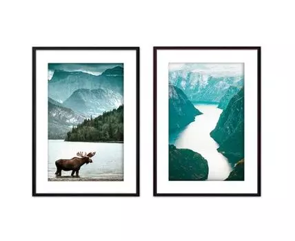 Набор постеров Природа №57 (Голубой)