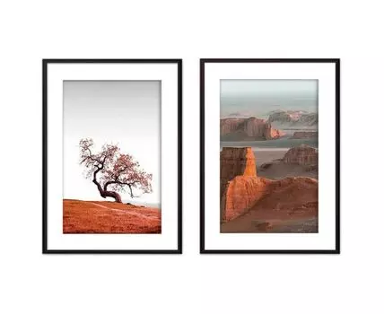 Набор постеров Природа №61 (Красный)